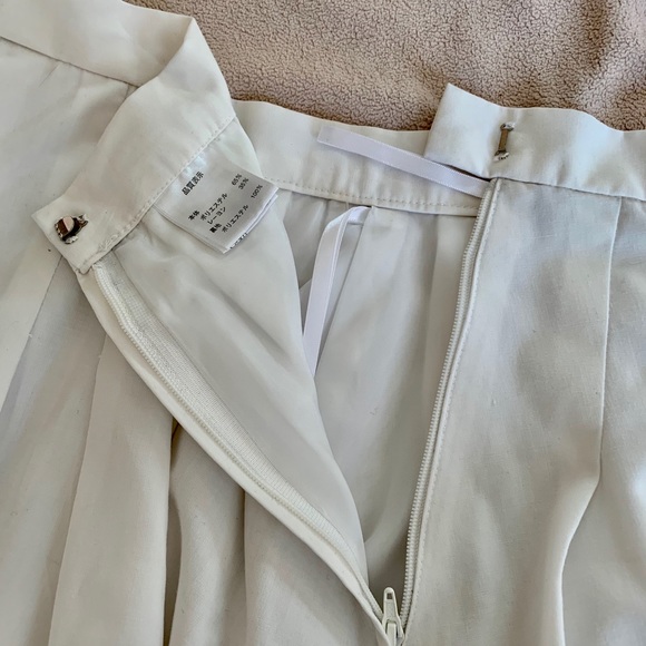 White Pleated Midi Skirt - Picture 7 of 7